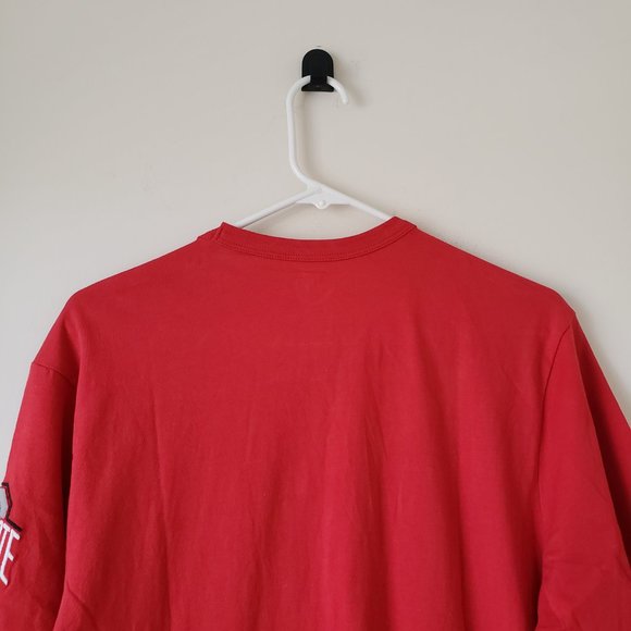Ohio State Buckeyes T-Shirt Tee Mens Medium Red 47 OSU Sleeve Logo NCAA NWT - Picture 6 of 11